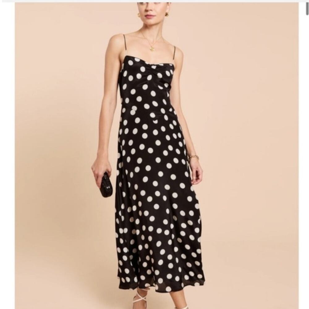 Few Moda Kourt Dress Poka Dots Size 10 Black White New